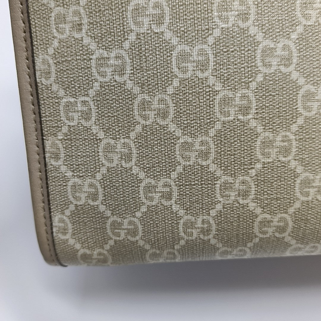 Retro Small Monogram Coated Canvas Beige