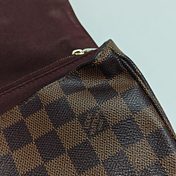 HOXTON Damier Ebene Coated Canvas Brown