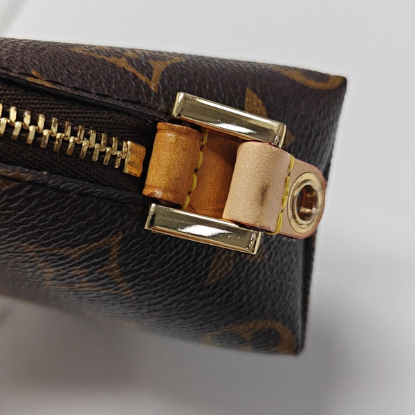 COSMETIC PM Monogram Coated Canvas Brown