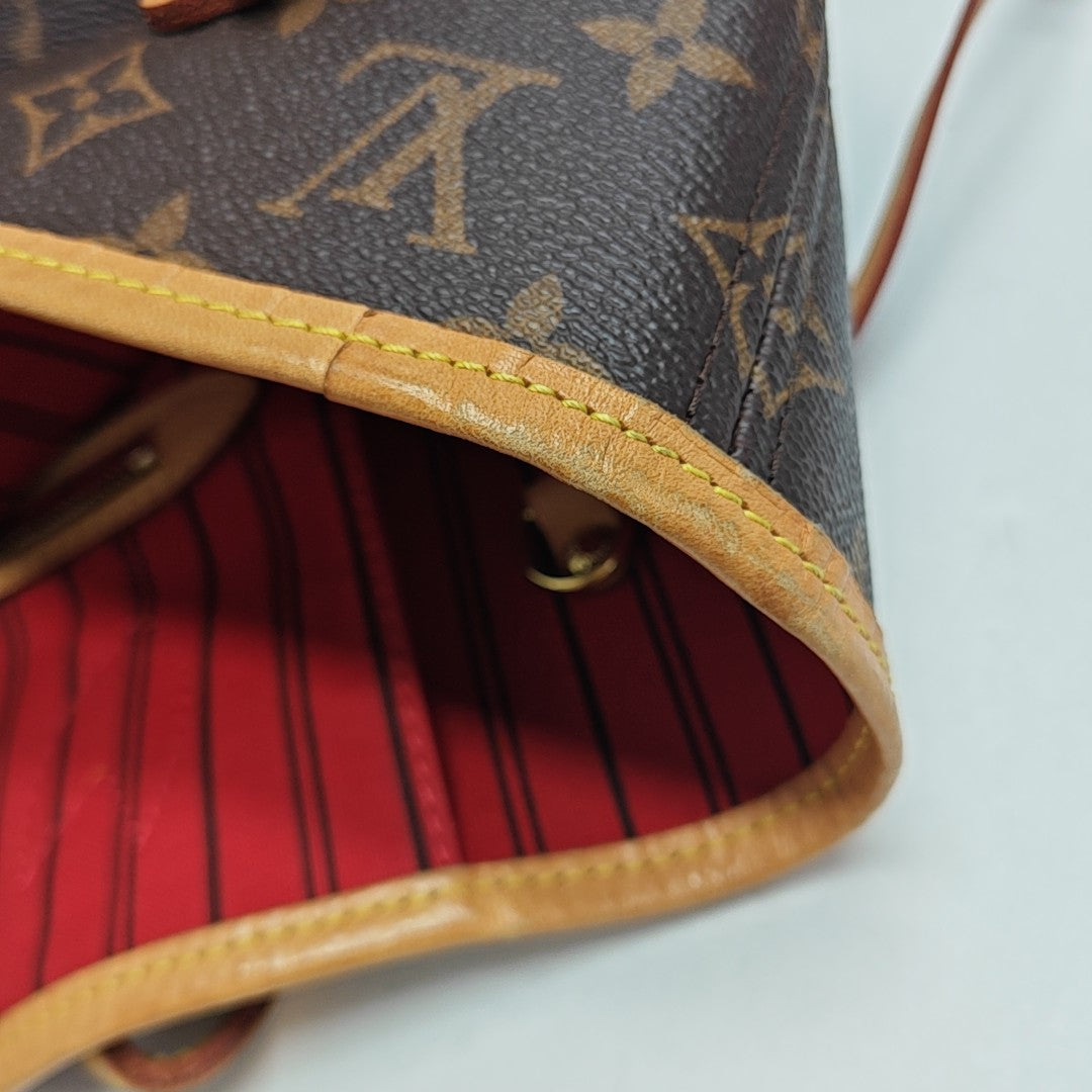 NEVERFULL MM Monogram Coated Canvas Brown