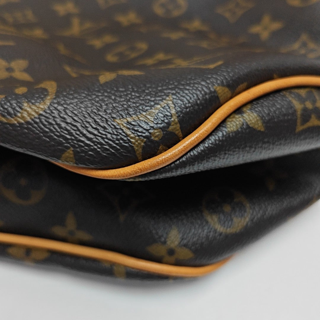 Monogram Coated Canvas Top Handle Bag Brown