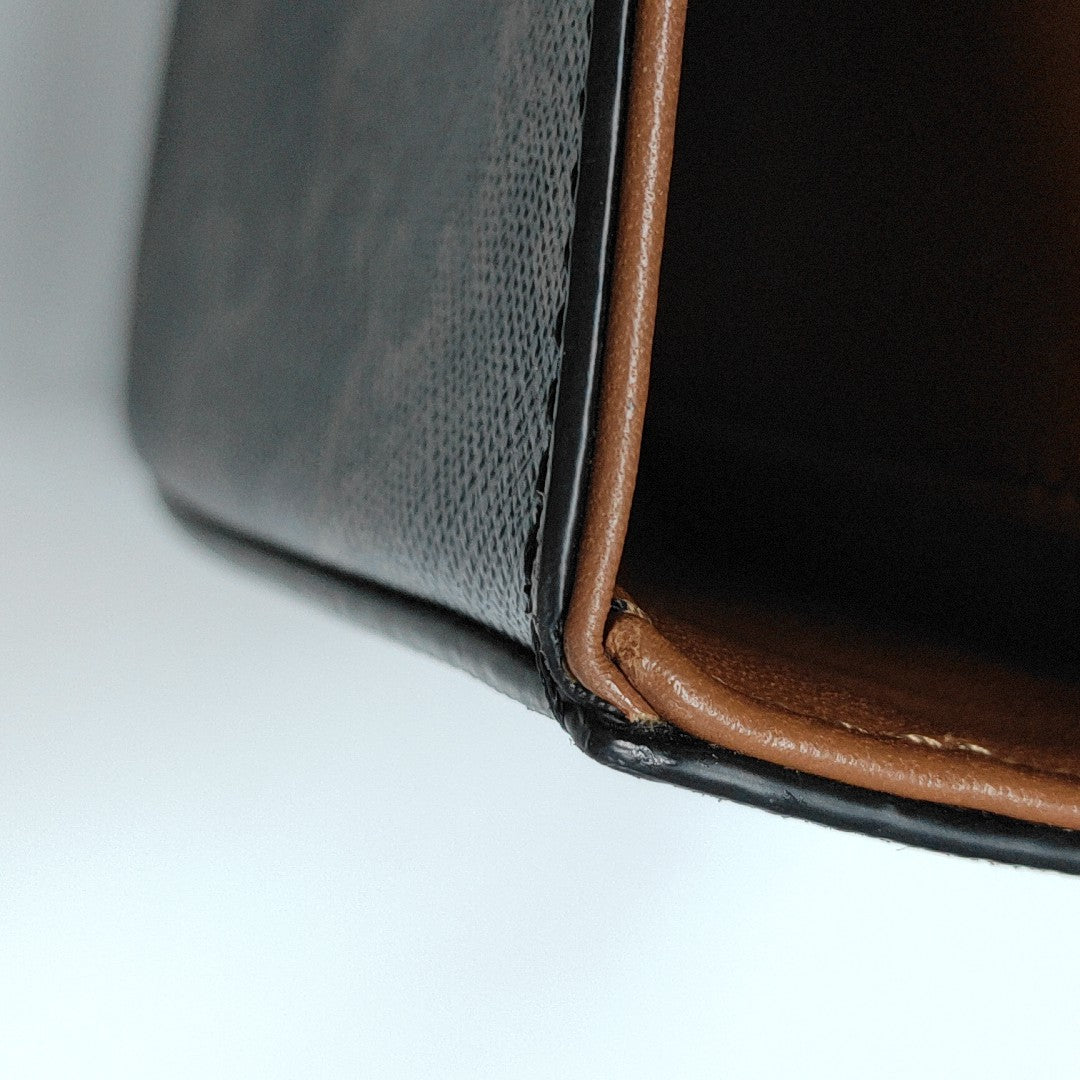 TRIOMPHE Small Coated Canvas Black