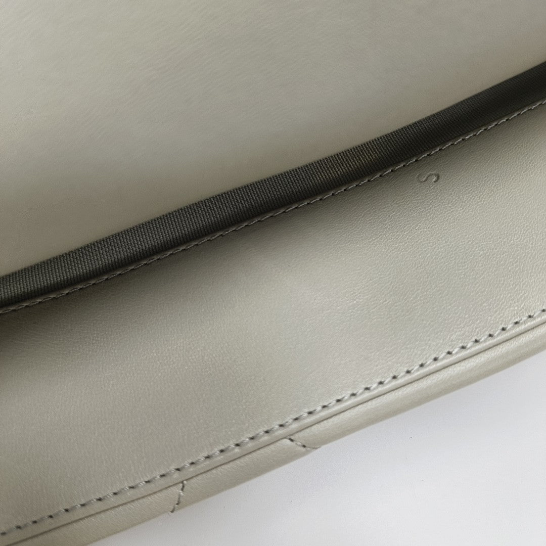CHANEL 19 Maxi Quilted Lambskin Gray