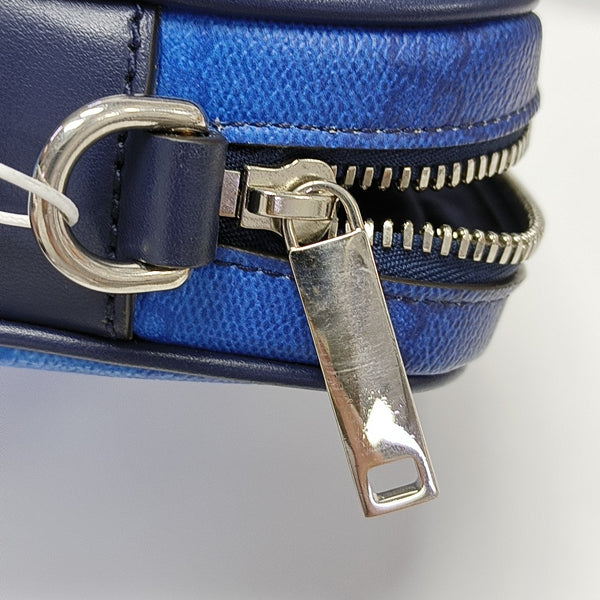 Monogram Coated Canvas Crossbody Bag Small Blue