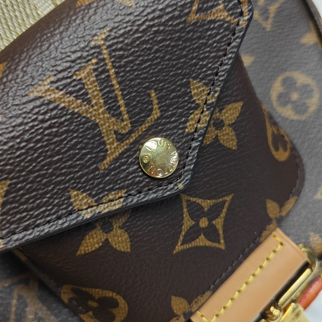 UTILITY Monogram Coated Canvas Brown