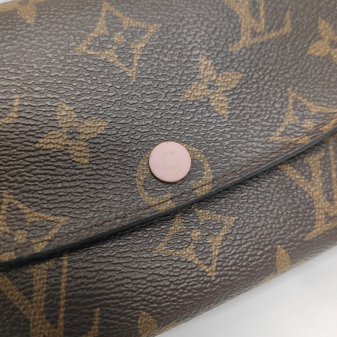EMILIE Monogram Coated Canvas Brown Wallet