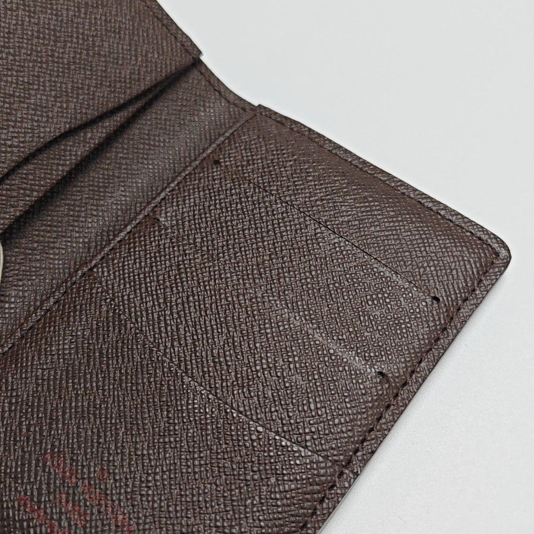 Damier Ebene Coated Canvas Card Holder Brown