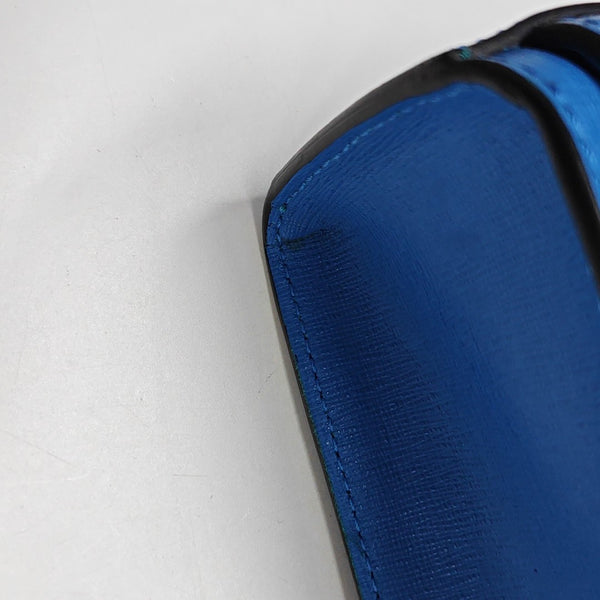 Leather Crossbody Bag Blue