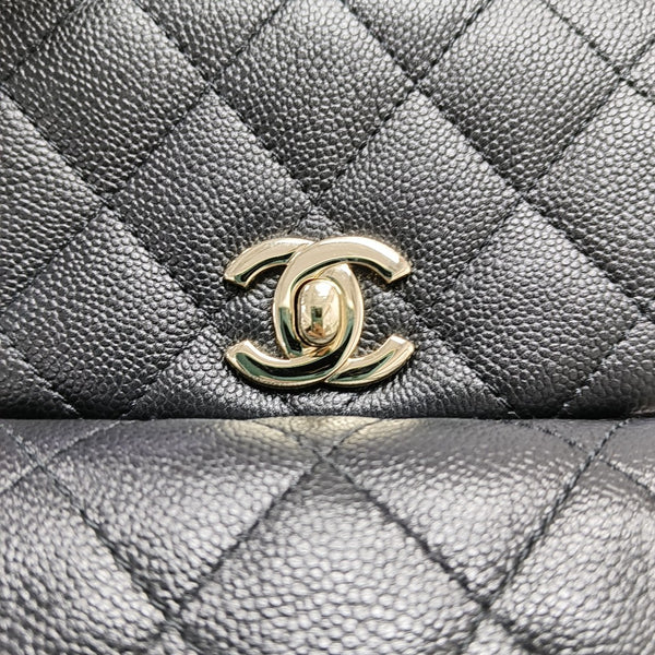 Quilted Grained Calfskin Small Black