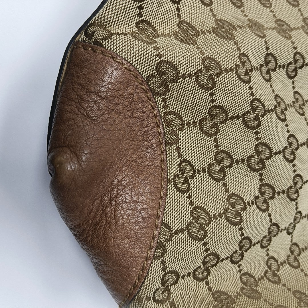 Monogram Canvas Shoulder Bag Beige