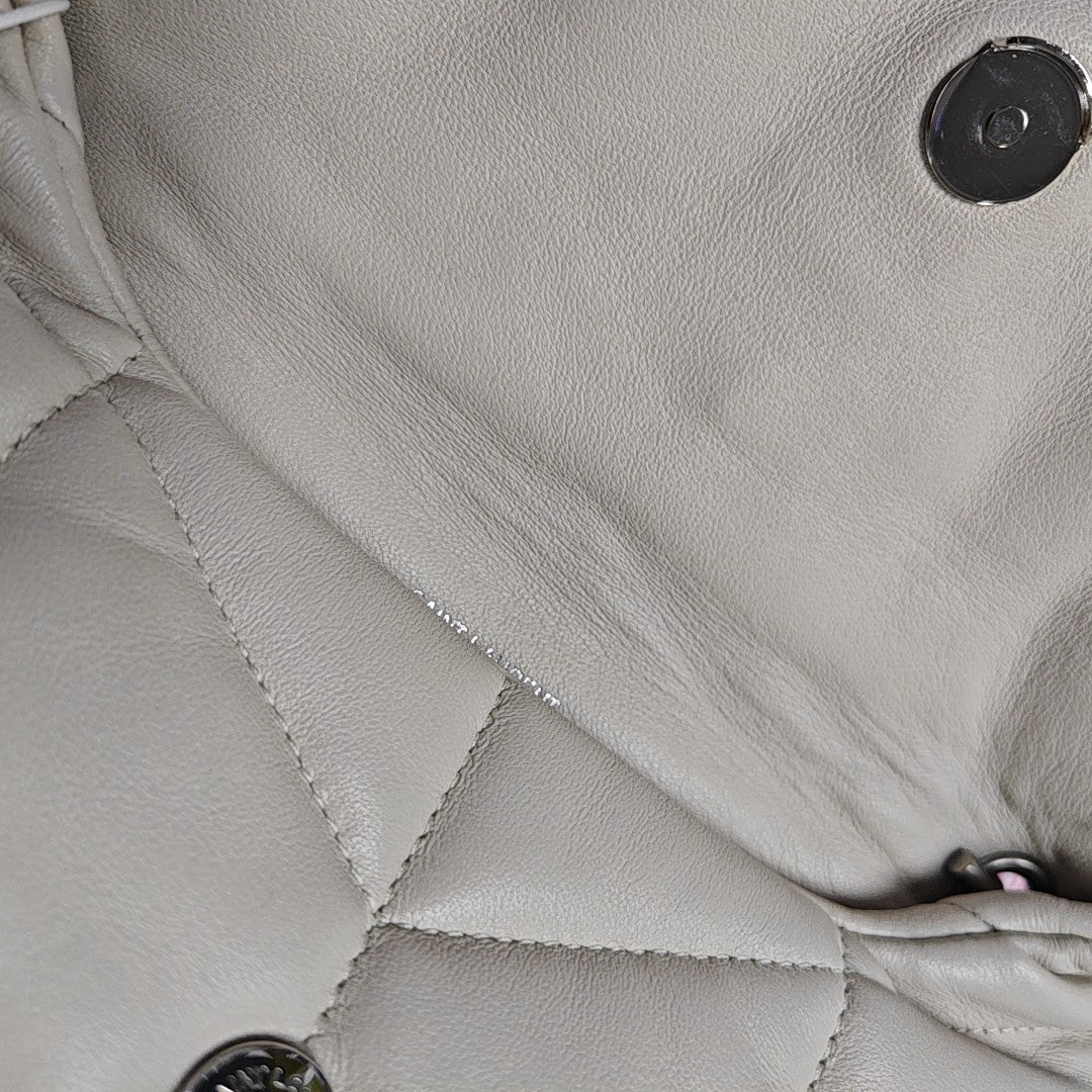 PUFFER TOY Mini Quilted Lambskin White
