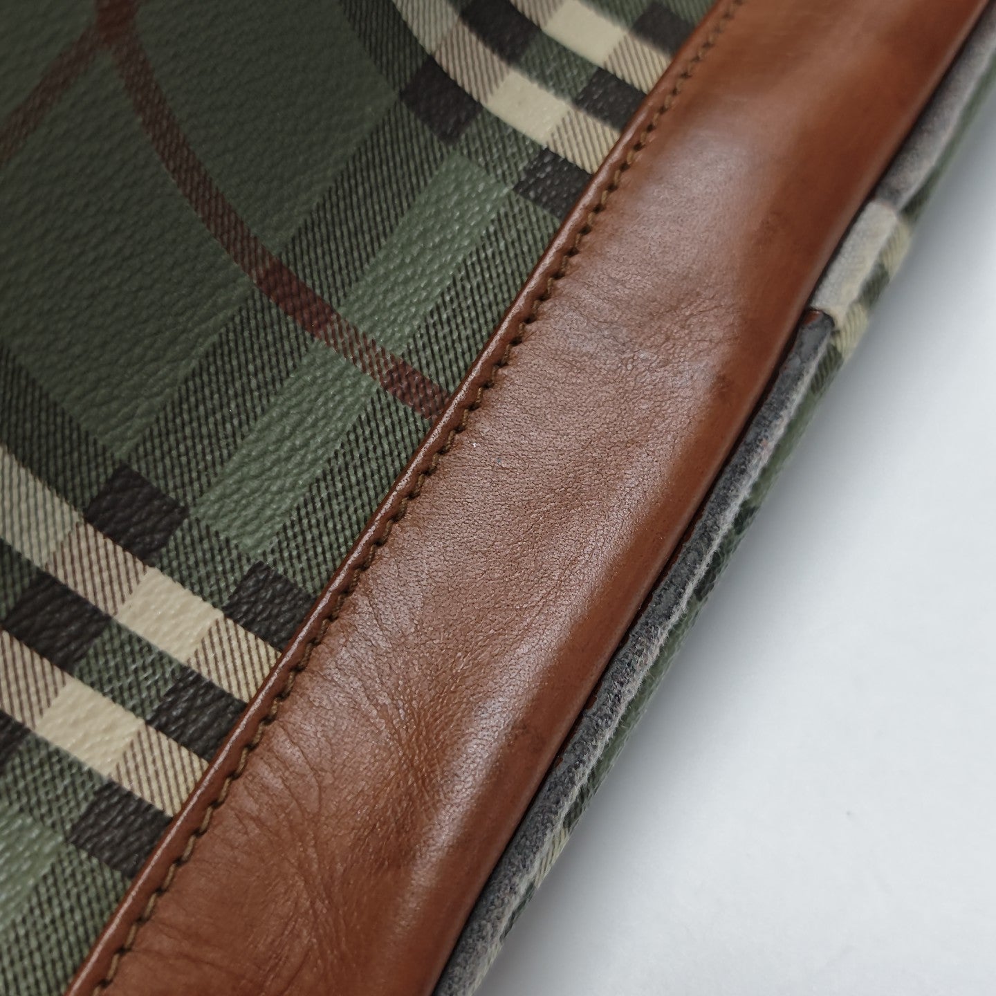 Coated Canvas Bucket Bag Green