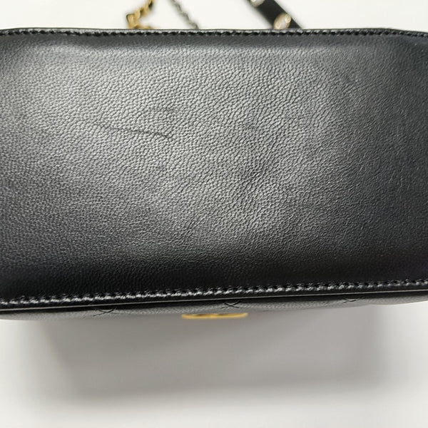 Quilted Lambskin Shoulder Bag Black
