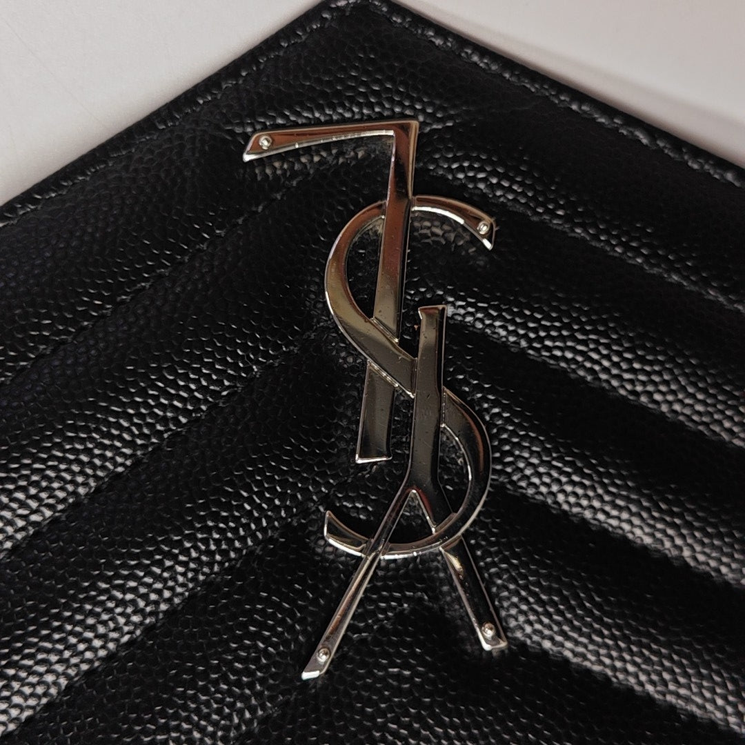 MONOGRAM Medium Chevron Calfskin Black