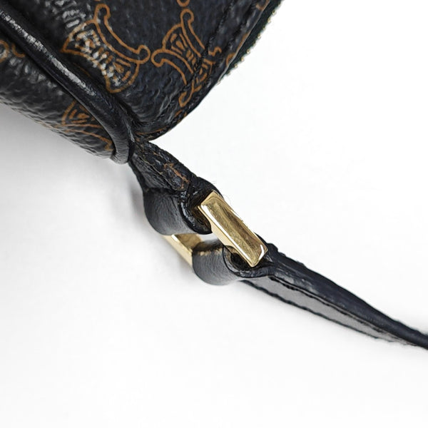 Coated Canvas Top Handle Bag Mini Black