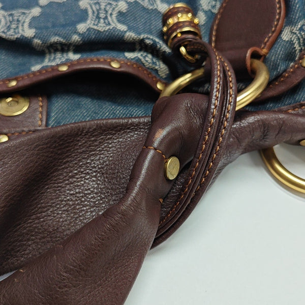 Canvas Top Handle Bag Blue