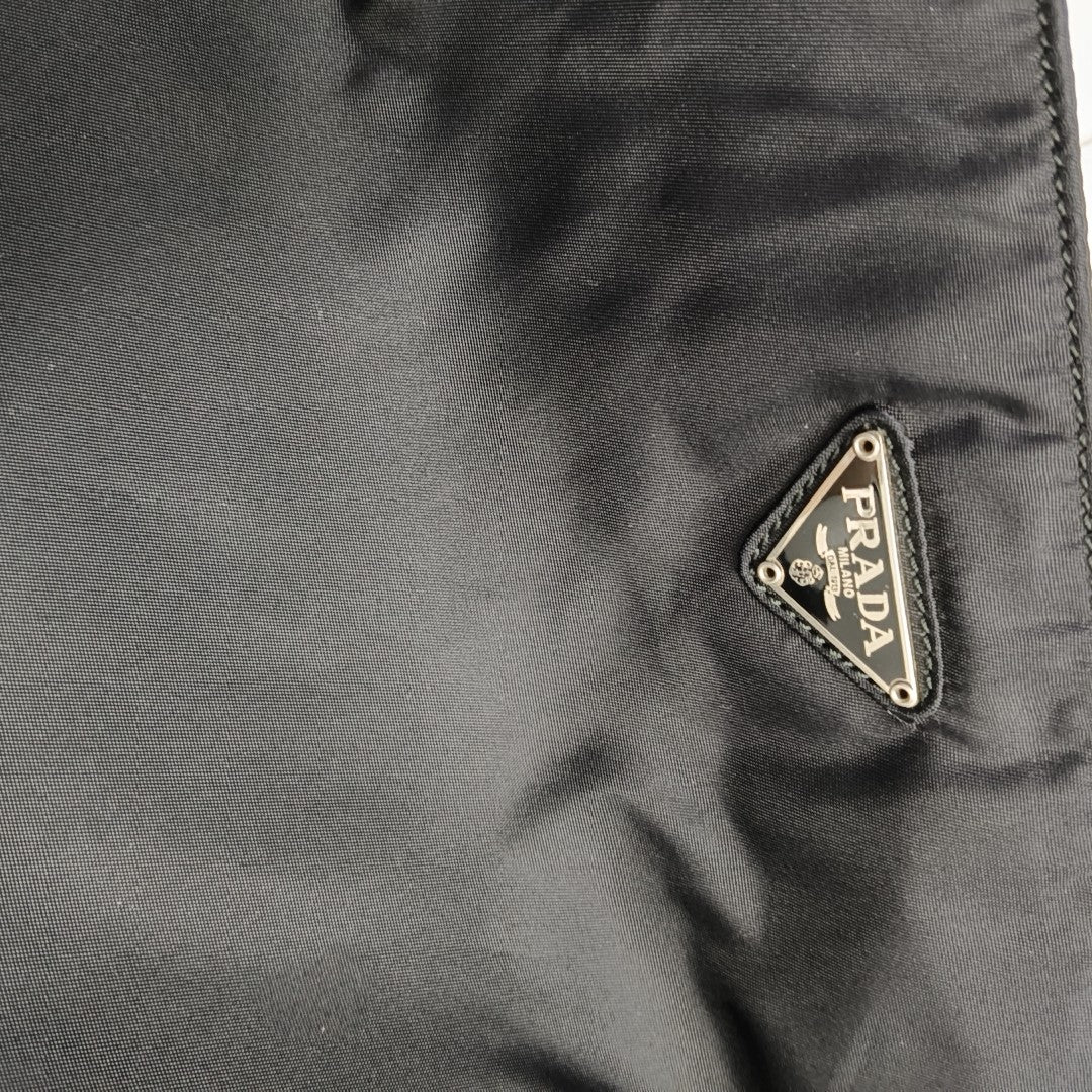 Nylon Top Handle Bag Black