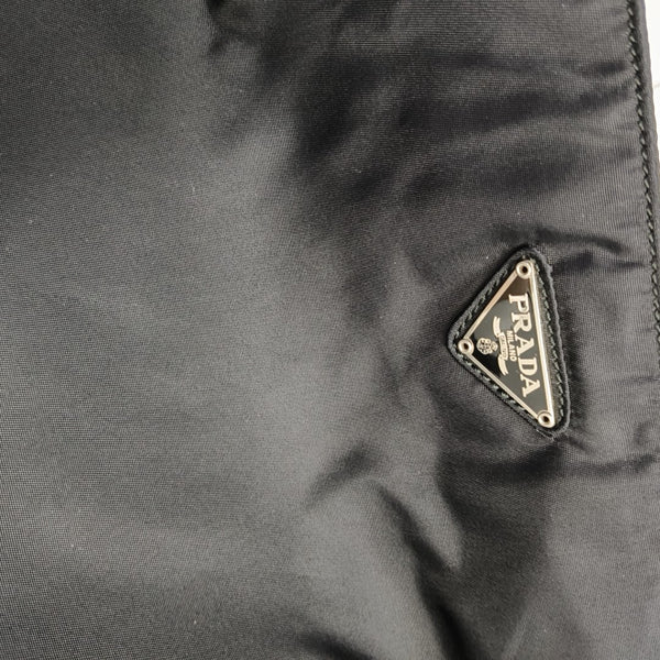Nylon Top Handle Bag Black