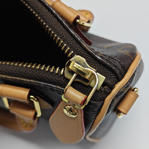 SPEEDY Nano Monogram Coated Canvas Brown