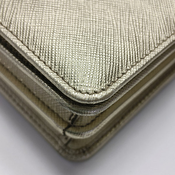 Saffiano Calfskin Shoulder Bag Gold