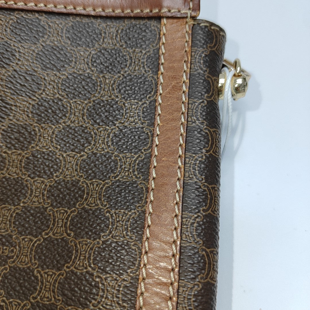 MACADAM CLUTCHES Coated Canvas Brown