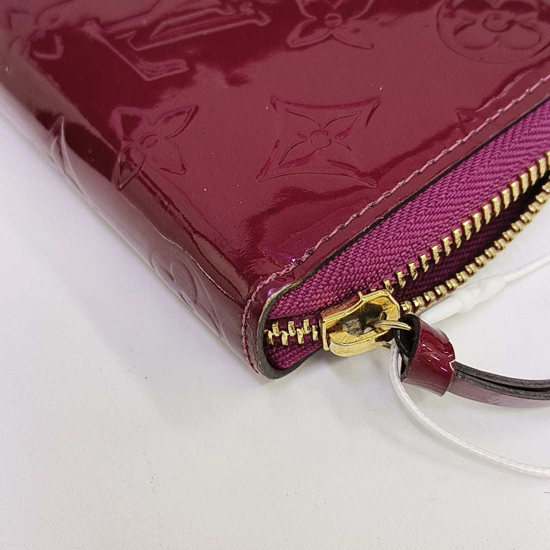 CLÉMENCE Monogram Patent Leather Purple Wallet