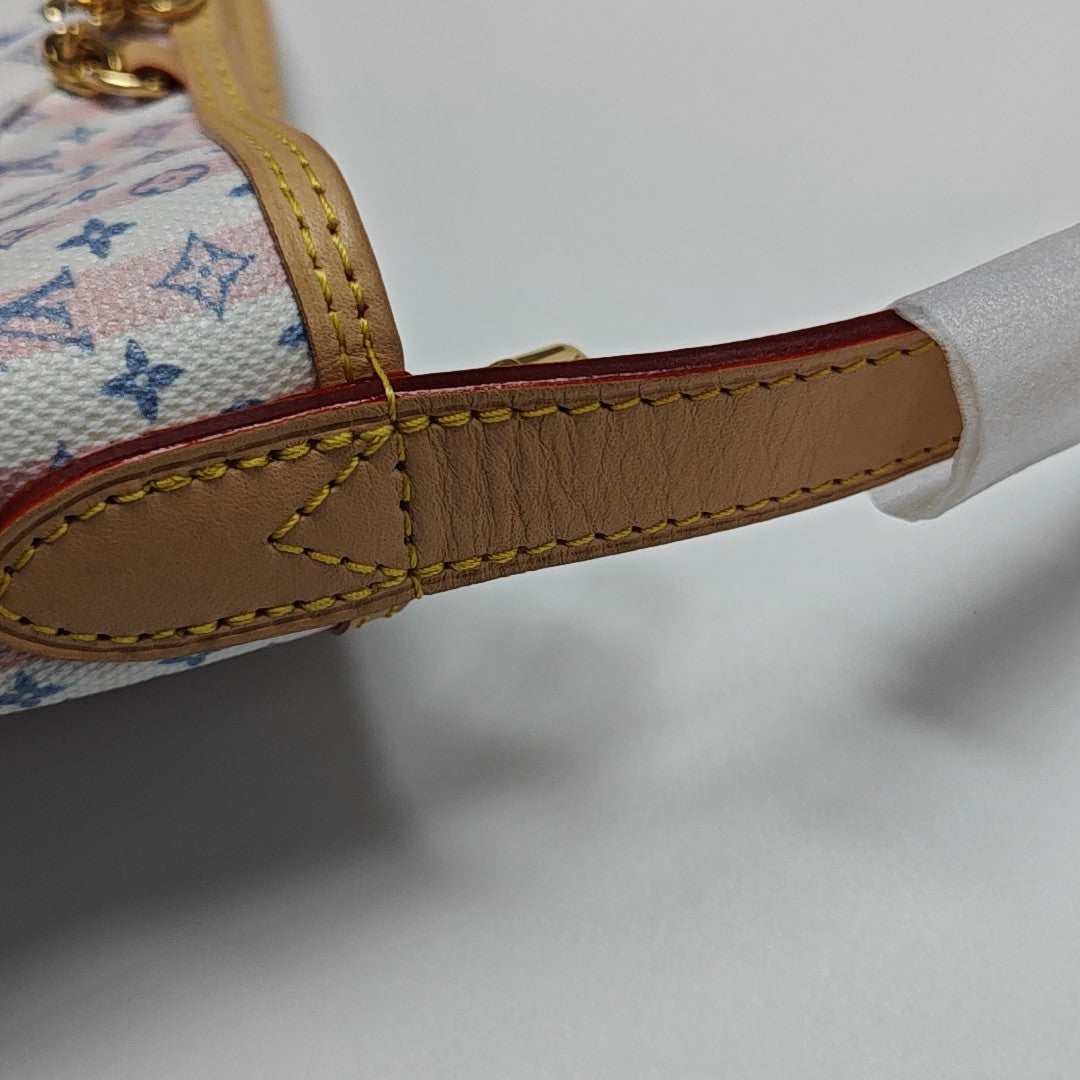 ALL IN PM Monogram Coated Canvas White