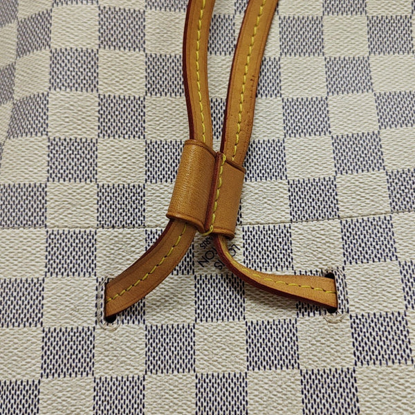 GIROLATA GM Damier Azur Coated Canvas White