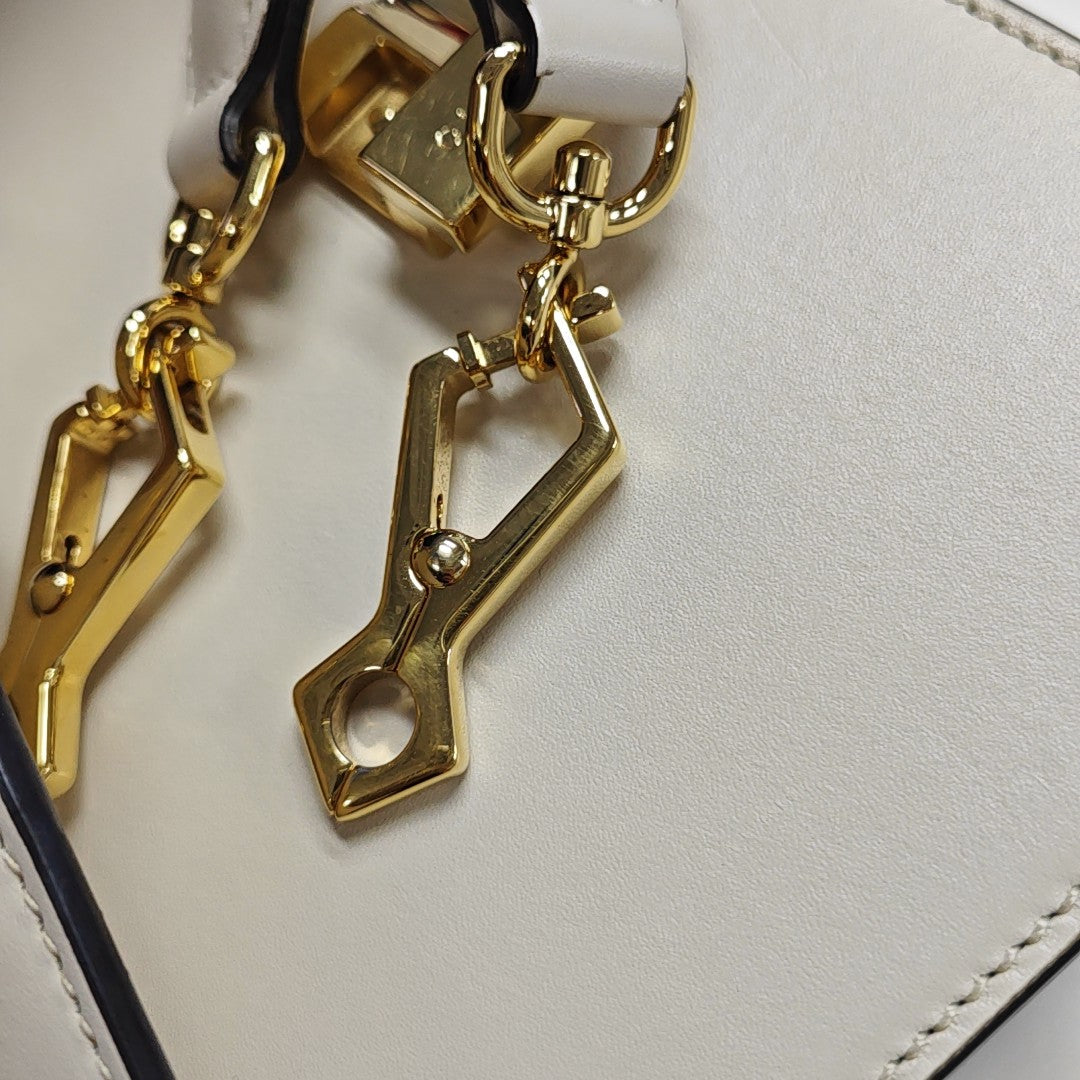 Sylvie Mini Calfskin White