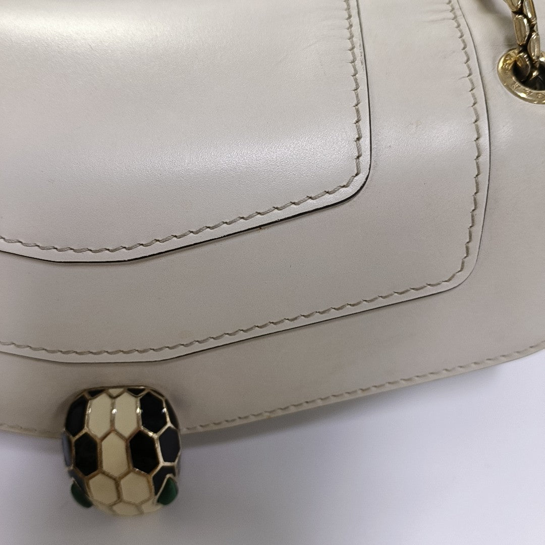 SERPENTI FOREVER Small Calfskin White