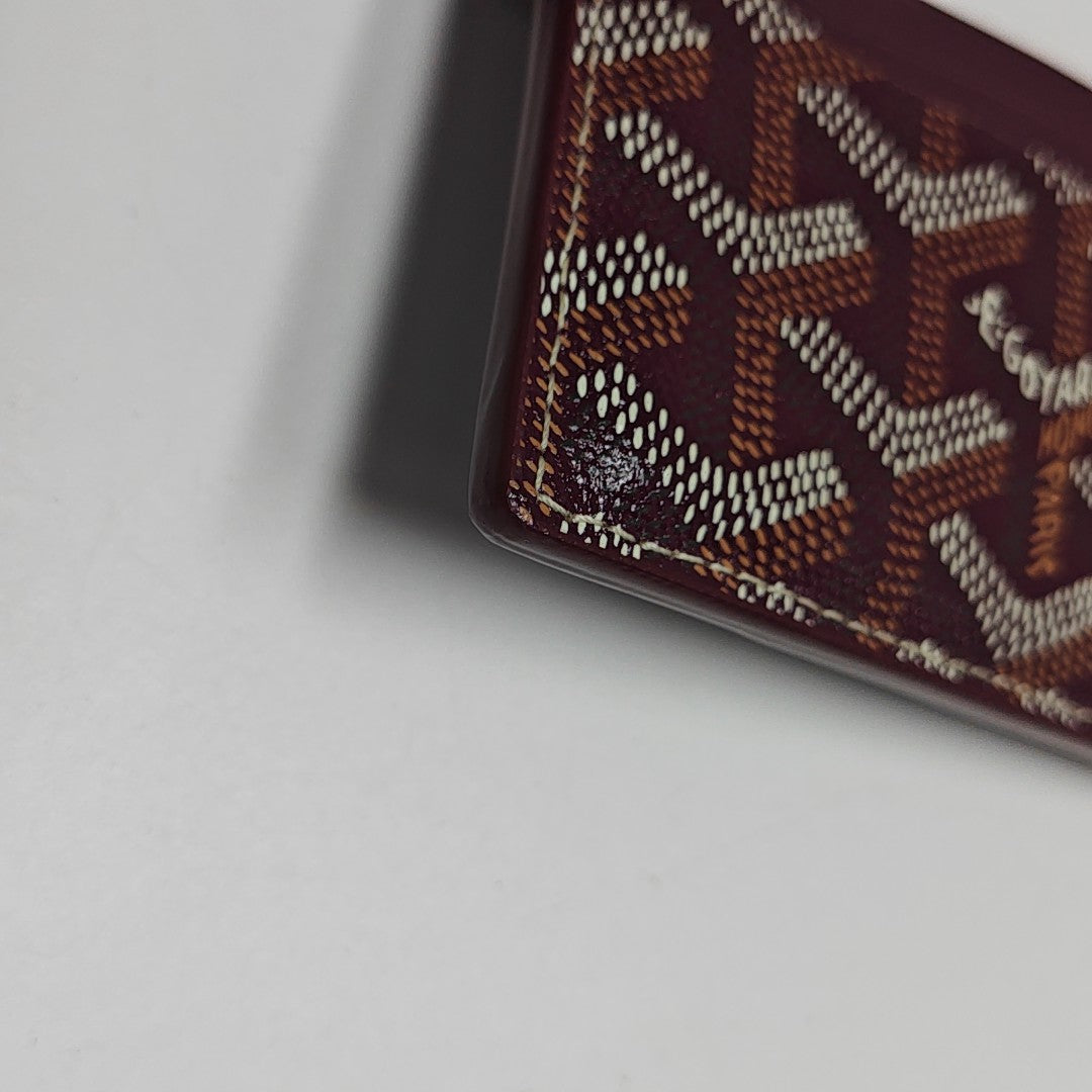 Coated Canvas Card Holder Red