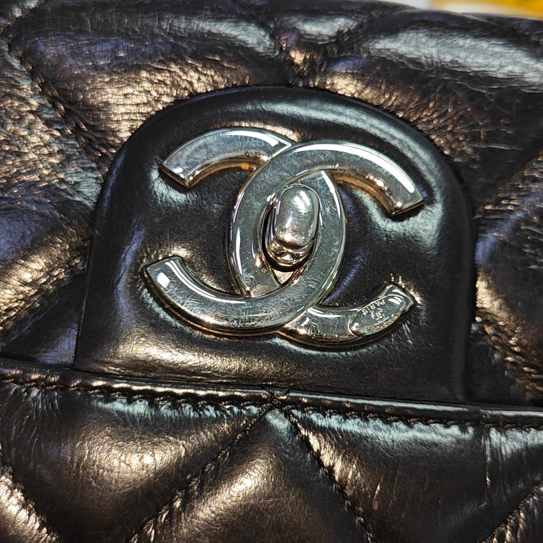 Small Quilted Calfskin Black
