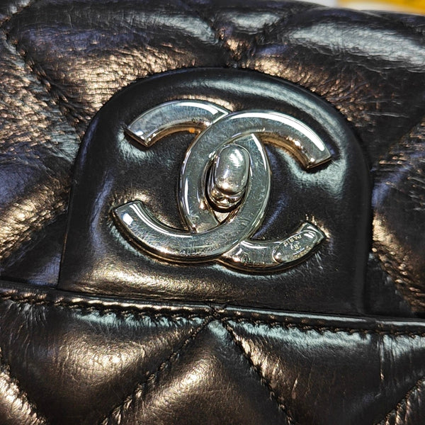 Small Quilted Calfskin Black