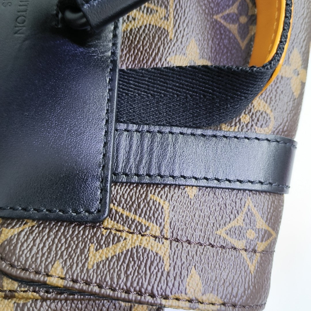 CHRISTOPHER PM Monogram Coated Canvas Brown