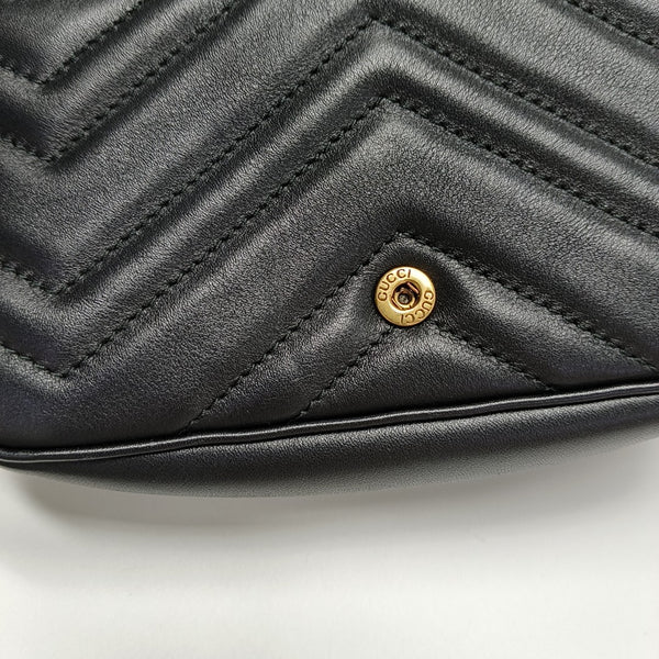 GG Marmont Mini Quilted Calfskin Black