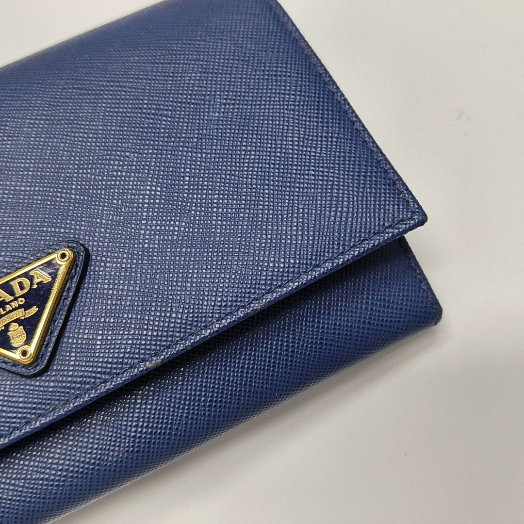 Leather Wallet Blue