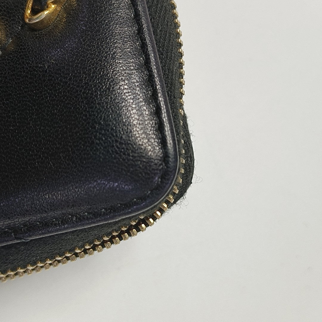 CHANEL 19 Small Quilted Lambskin Black Coin Purse