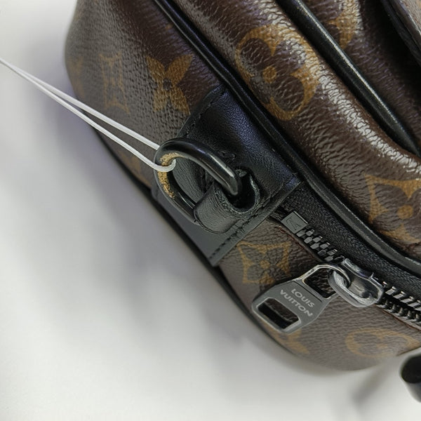 S LOCK Monogram Coated Canvas Brown