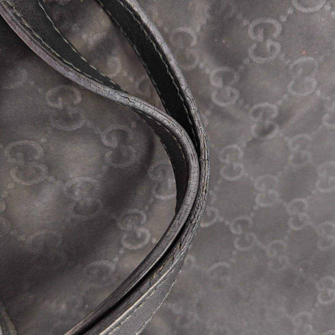 Monogram Fabric Tote Bag Black