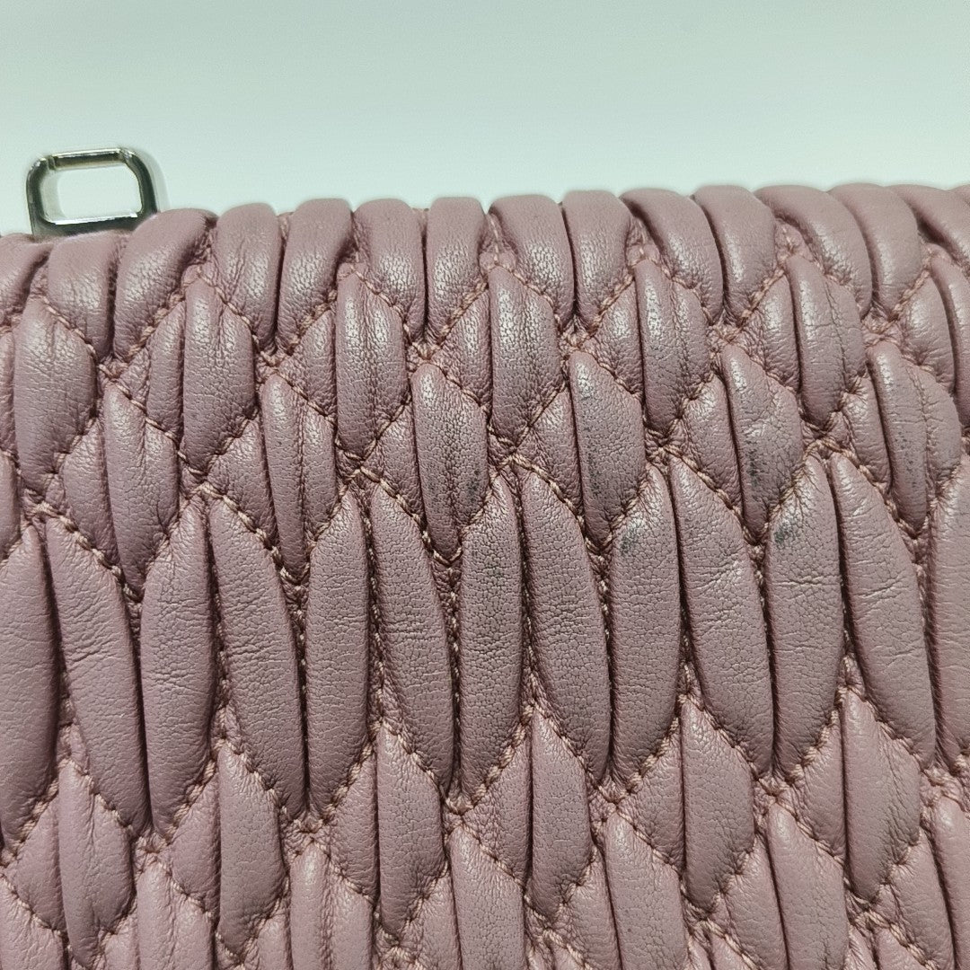 Quilted Lambskin Shoulder Bag Pink