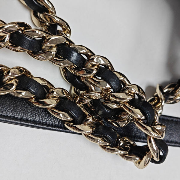Quilted Lambskin Shoulder Bag Black