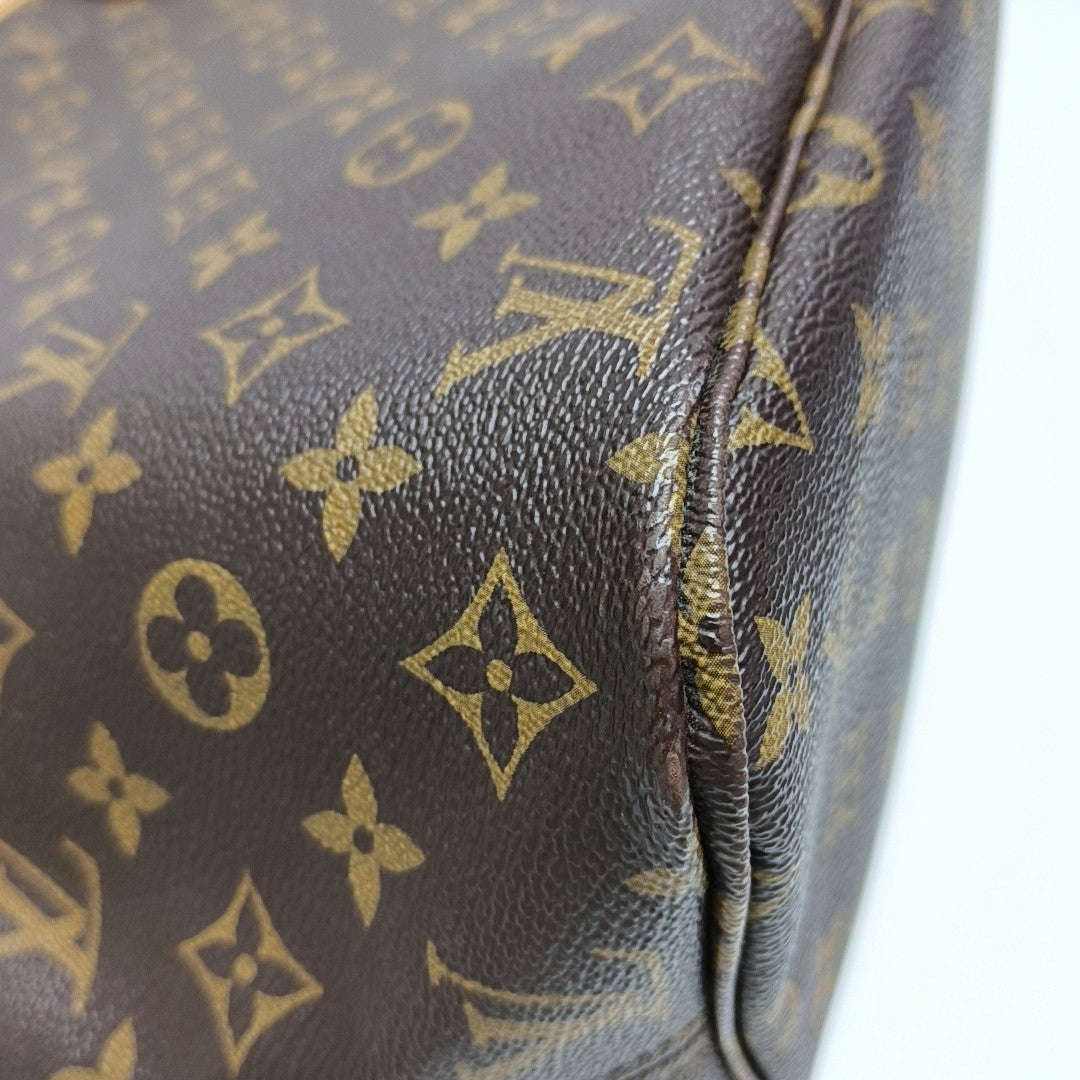 NEVERFULL MM Monogram Coated Canvas Brown