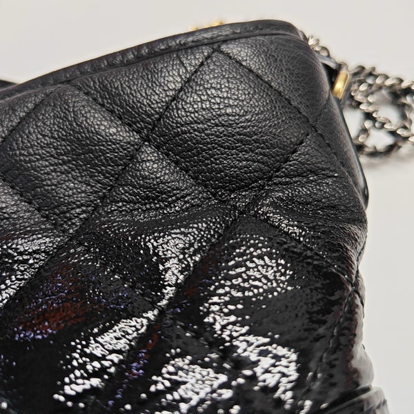 GABRIELLE Small Quilted Lambskin Black