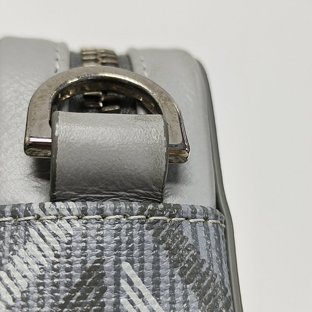 Coated Canvas Shoulder Bag Gray