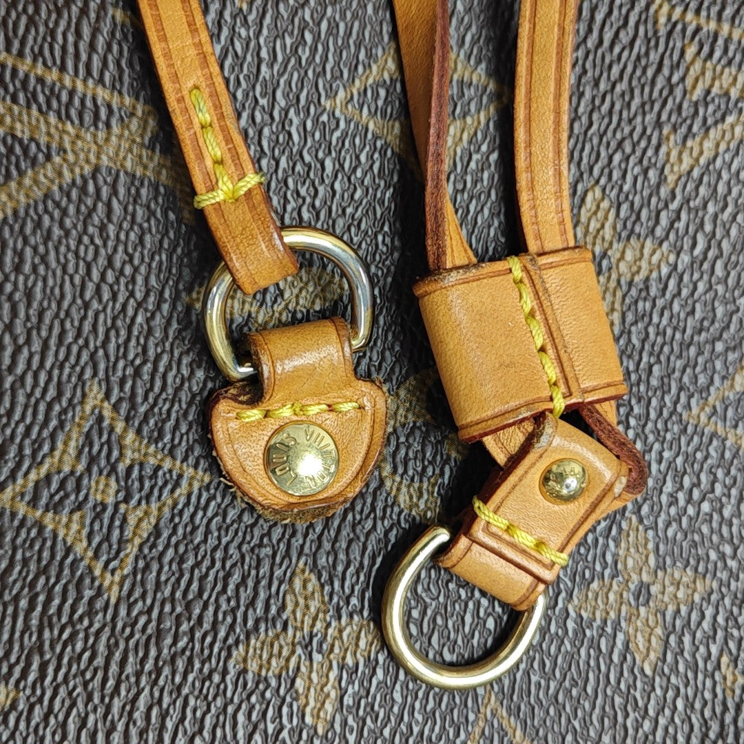 NEVERFULL MM Monogram Coated Canvas Brown