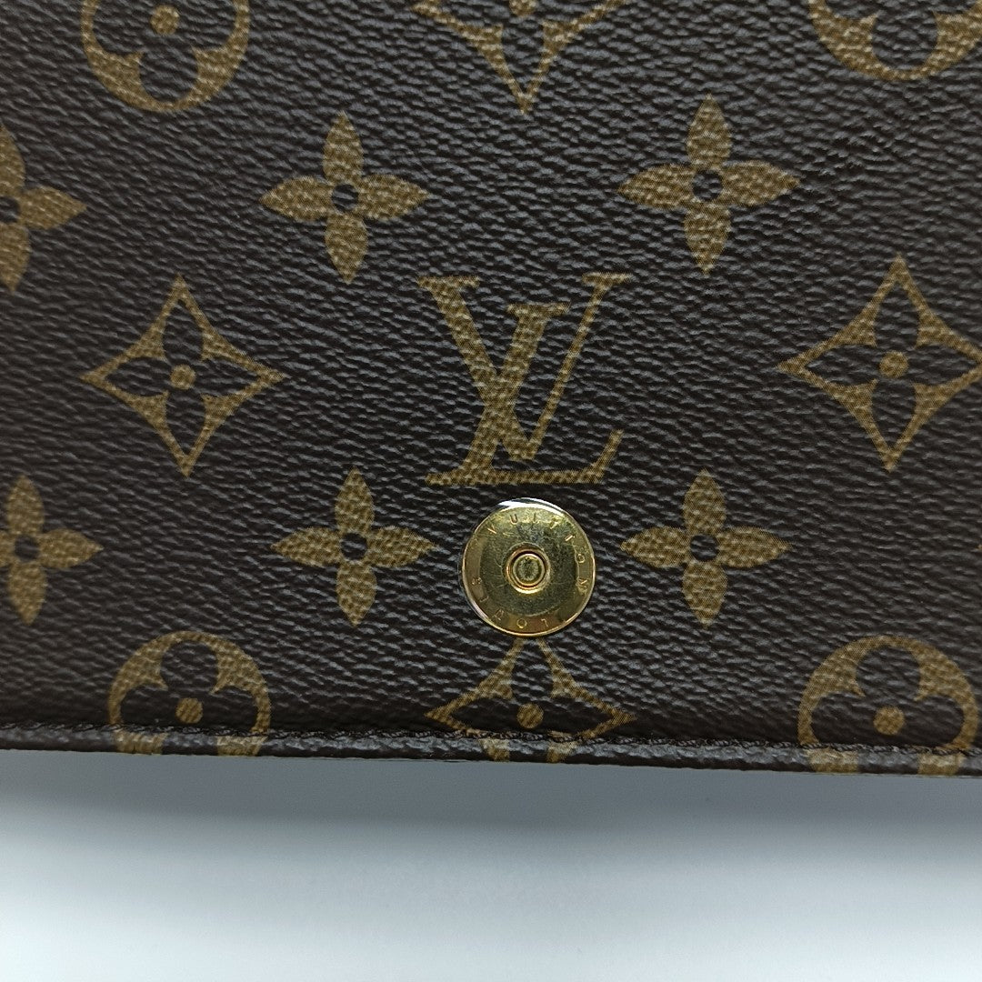 Lily Monogram Coated Canvas Brown