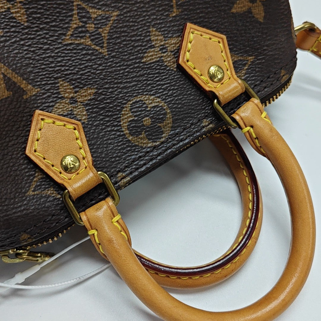 SPEEDY Nano Monogram Coated Canvas Brown