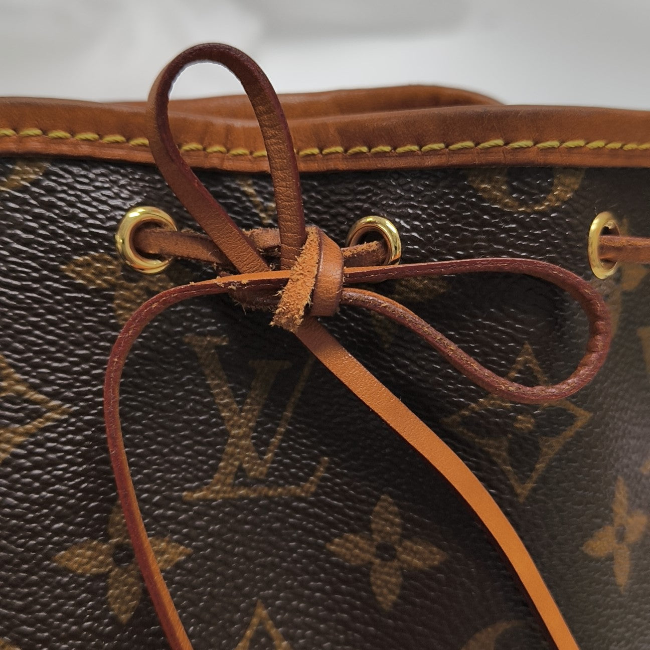 NÉONOÉ Nano Monogram Coated Canvas Brown
