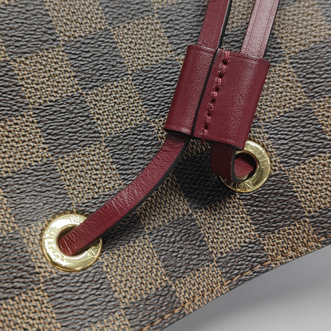 NÉONOÉ MM Damier Ebene Coated Canvas Brown