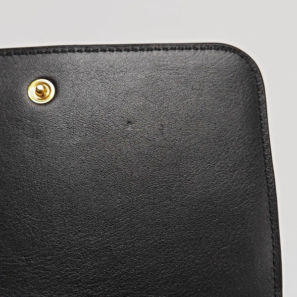 Alphabet Calfskin Black Wallet